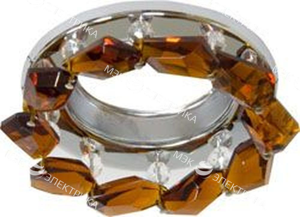 CD4127 JCDR 50W G5.3 коричневый, хром (с лампой)