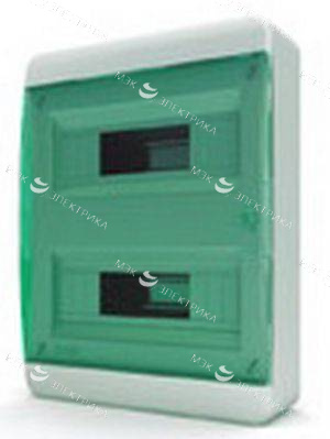 Бокс навесной IP-40 24 модулей прозр/зелен BNZ 40-24-1