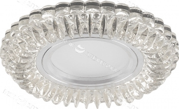Светильник встраиваемый с зеленой LED подсветкой Feron CD904 потолочный MR16 G5.3 прозрачный