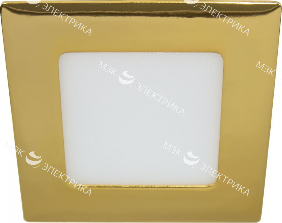 Светильник встраиваемый со светодиодами AL502 6W/490Lm/4000К/золото Feron