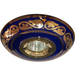 Светильник встраиваемый Feron C2525 потолочный MR16 G5.3 сине-золотистый