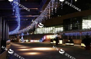 Гирлянда светодиодная "Бахрома" белая, CL17 82 подвеса