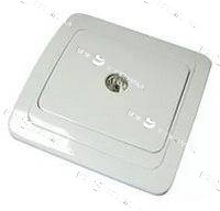 Розетка скр/п TV белая "ВАЛЕРИ"