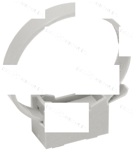 Держатель хомутный со стяжкой 32-63мм серый полипропилен(100шт)