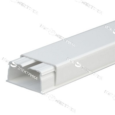 Кабель-канал 1-секц. 20х12.5 L2100 пластик DLPlus без перегородки бел. Leg 030008