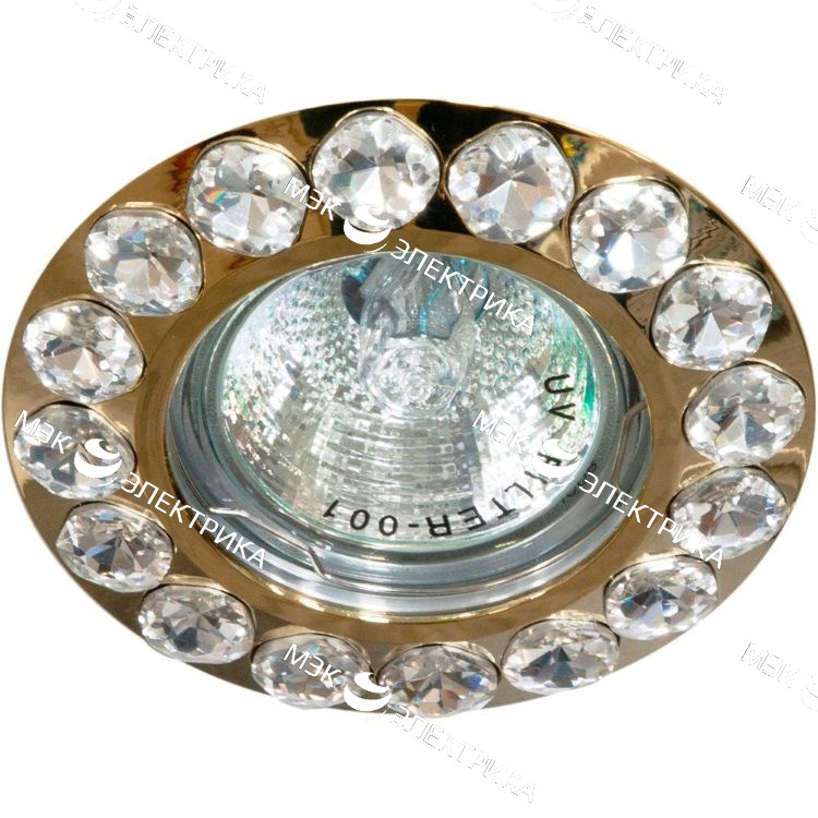 Светильник потолочный MR16 MAX50W 12V G5.3 прозрачный, золото, DL201-C