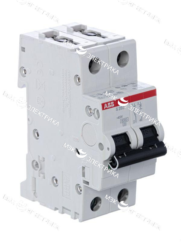 Выключатель автоматический модульный 2п C 20А 6кА S202 C20 ABB 2CDS252001R0204