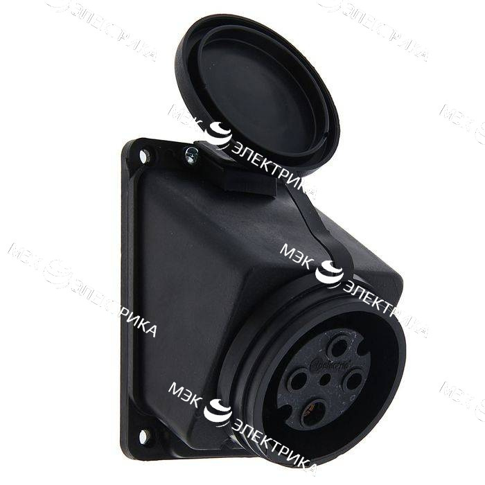 Розетка настенная угловая с крышкой 3Р+Е 32 А 380-415В