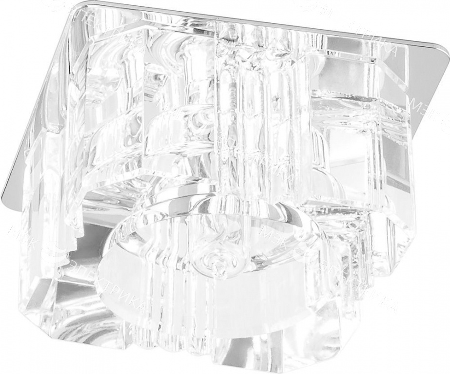 Светильник потолочный JD61 JCD9 35W G9 прозрачный, хром Feron