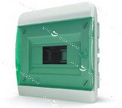 Бокс встраиваемый IP-40 8 модулей проз/зеленый BVZ 40-08-1