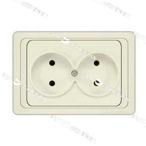 Розетка 2м скр\п слоновая кость "ВАЛЕРИ"