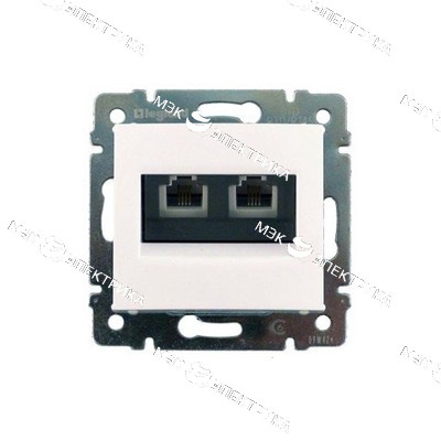 Розетка компьютерная 2-м СП Valena RJ45 кат.5E UTP на винтах механизм бел. Leg 774239