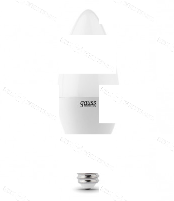 Лампа светодиодная E14- 6W-2700K Gauss LED Elementary Candle ( 3 лампы в упак)