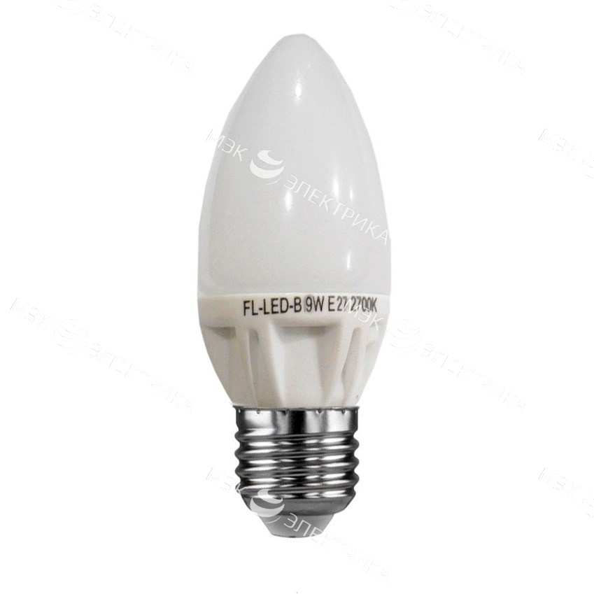 НЕТ! FL-LED-B ECO 6W E27 2700К 230V 450lm (свеча) 39*104mm (S347) FOTON_LIGHTING АКЦИЯ!