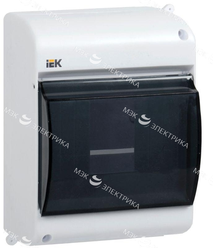 Корпус ОП КМПн 2/4 Krepta 3 IP30 для 4-х авт. выкл. прозр. крышка пластик. бел. IEK MKP42-N-04-30-12