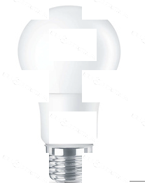 Лампа светодиодная E27- 7W-3000K (шар матовый) Philips