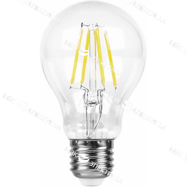 Лампа светодиодная E27- 9W-4000К LB-63 (шар прозрачный) Feron