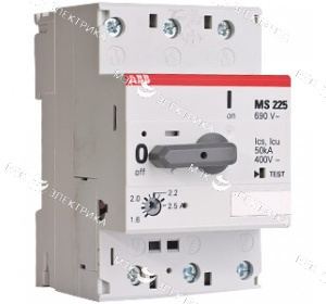 Автомат ABB MS225-0.63 50 кА с регулируемой тепловой защитой