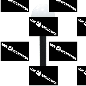 Cадово-парковый светильник ШАР h=2.5м., d=250 мм белый МЭК Электрика