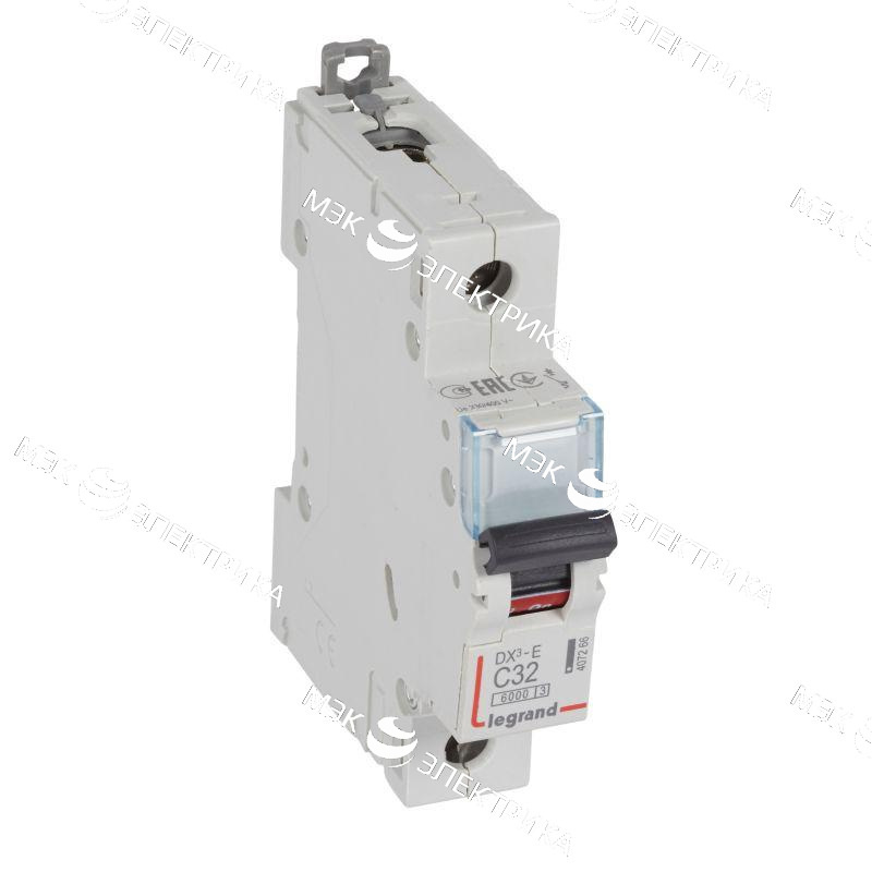 Выключатель автоматический модульный 1п C 32А 6кА DX3-E 6000 1мод. 230/400В Leg 407266