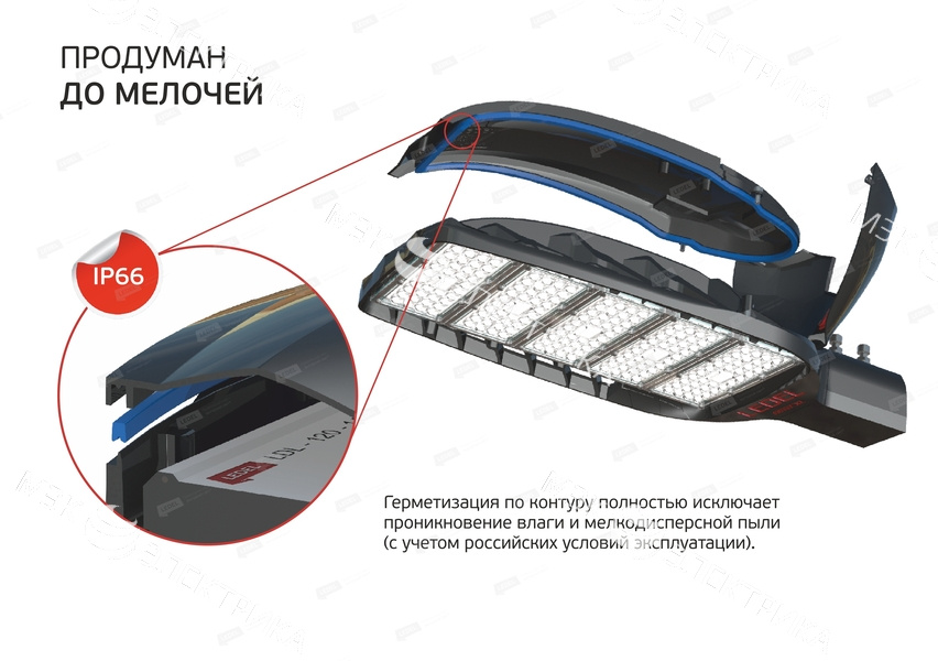 Светильник Street X1/68/Ш8M/5.0K/(L8)/MT-KM/SKX-01/220AC IP66 консольное крепление LEDEL X1131