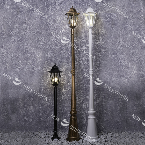 Светильник садово-парковый Feron 6211 столб 100W E27 230V, черное золото