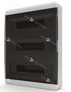 Бокс навесной IP-40 54 модулей прозр/черный BNK 40-54-1