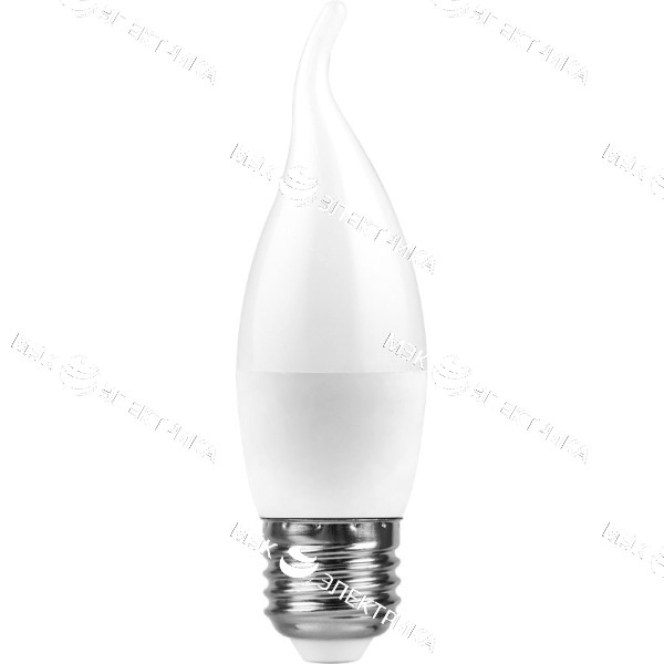 Лампа светодиодная E27- 7W-2700K LB-97 (свеча на ветру)