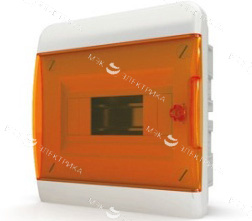 Бокс встраиваемый IP-40 8 модулей проз/оранжевый BVO 40-08-1