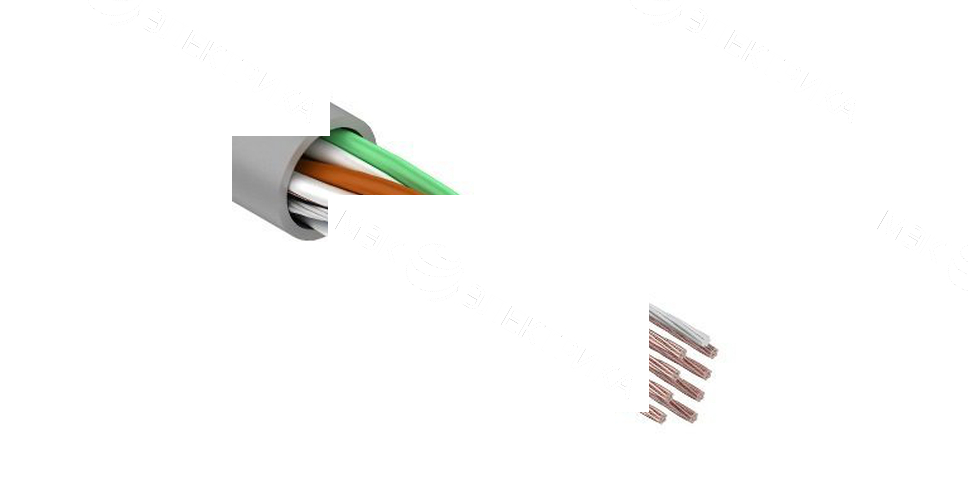 Кабель витая пара U/UTP кат.5E 4х2х24AWG нг(А)-HF медь оранж. 305м (м) Rexant 01-0049