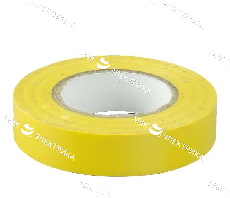 Изолента ПВХ REXANT 19 мм х 25 м, желтая, упаковка 5 роликов