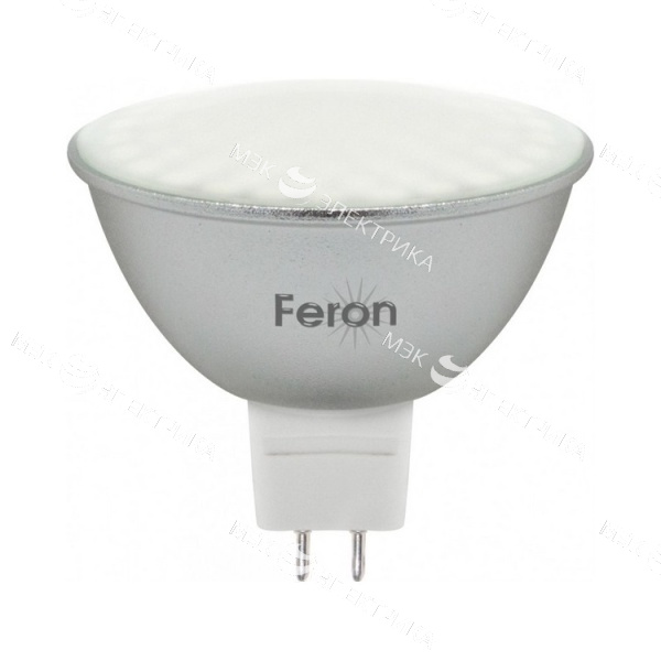 Лампа светодиодная GU5.3-7W-2700K MR16 230V матовая LB-26 FERON