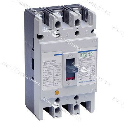 Автоматический выключатель NM1-63S/3Р 50A 15кА (CHINT)