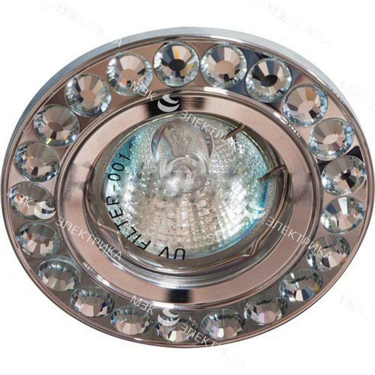 Светильник потолочный MR16 MAX50W 12V G5.3, прозрачный, хром, DL112-C