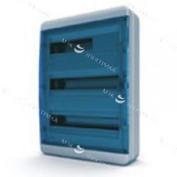 Бокс навесной IP-65 54 модулей прозр/синий BNS 65-54-1