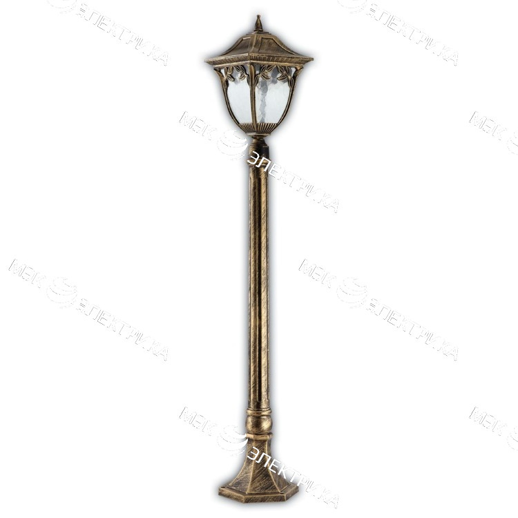 Светильник садово-парковый 100W 230V E27 1,14M черное золото, PL4086 "Афина" Feron