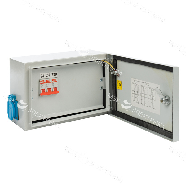 Ящик с понижающим трансформатором ЯТП - 0,25 220/24 IP65 (ОСО) (3 авт) (225x150x125)
