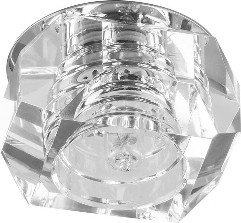 Светильник встраиваемый Feron JD64 потолочный JCD G9 прозрачный, хром