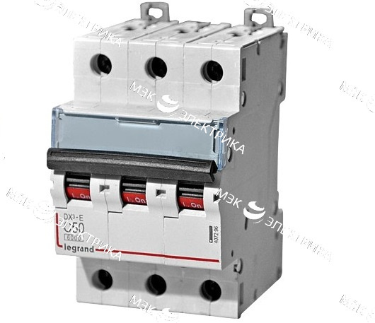 Выключатель автоматический модульный 3п C 50А 6кА DX3-E 6000 3мод. 230/400В Leg 407296