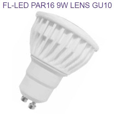 FL-LED PAR16 9W LENS GU10 4200K 63x50мм (220V - 240V, 810lm) - лампа (S321) АКЦИЯ!!!