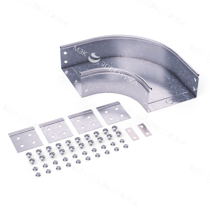 Угол для лотка горизонтальный 90град. 600х100 CPO 90 в компл. с крепежн. элемент. DKC 36047K