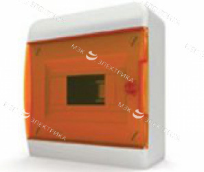 Бокс навесной IP-40 8 модулей прозр/оранжевая BNO 40-08-1