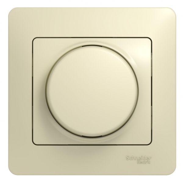 GLOSSA СВЕТОРЕГУЛЯТОР (диммер) поворотный, 300Вт, в сборе, БЕЖЕВЫЙ