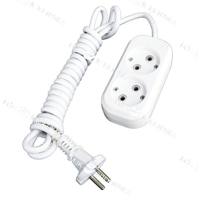 Удлинитель 2гн. 3м с/з ПВС 3x1 16А T-Plast