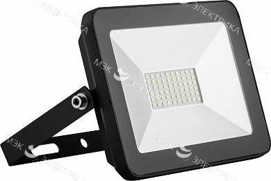Прожектор светодиодный, 2835SMD, 30W 6400K AC220V/50Hz IP65, черный в компактном корпусе, SFL90-30	