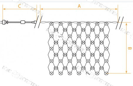 Гирлянда светодиодная "сеть", CL117