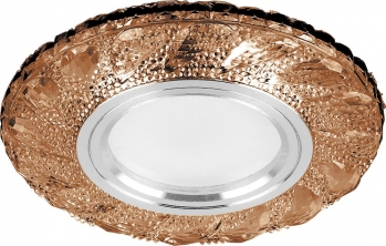 Светильник встраиваемый с белой LED подсветкой CD907 потолочный MR16 G5.3 коричневый, Feron