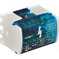 Шина N нулевая в корпусе на DIN-рейку SNK-2-2-15