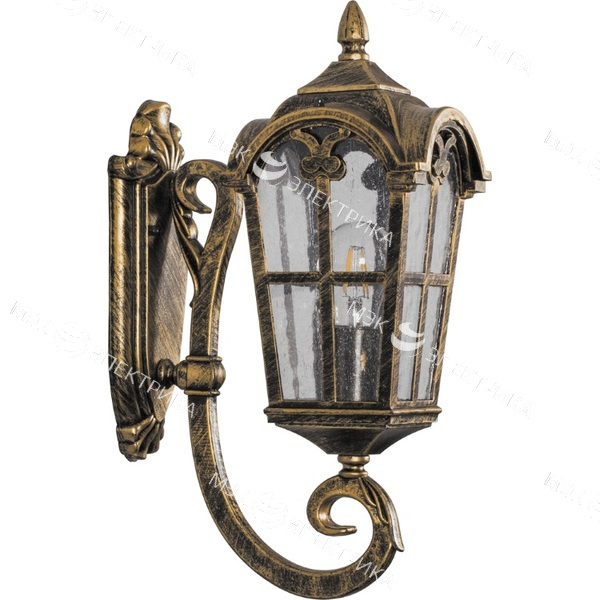 Светильник садово-парковый, 60W 230V E27 черное золото, PL102