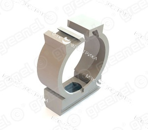 Держатель с фиксатором для жестких и гофрированных труб D20мм (50/500шт) 